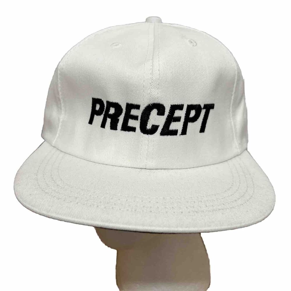 Display White w/Black Letters/Trim Tour Premium Golf Hat Precept